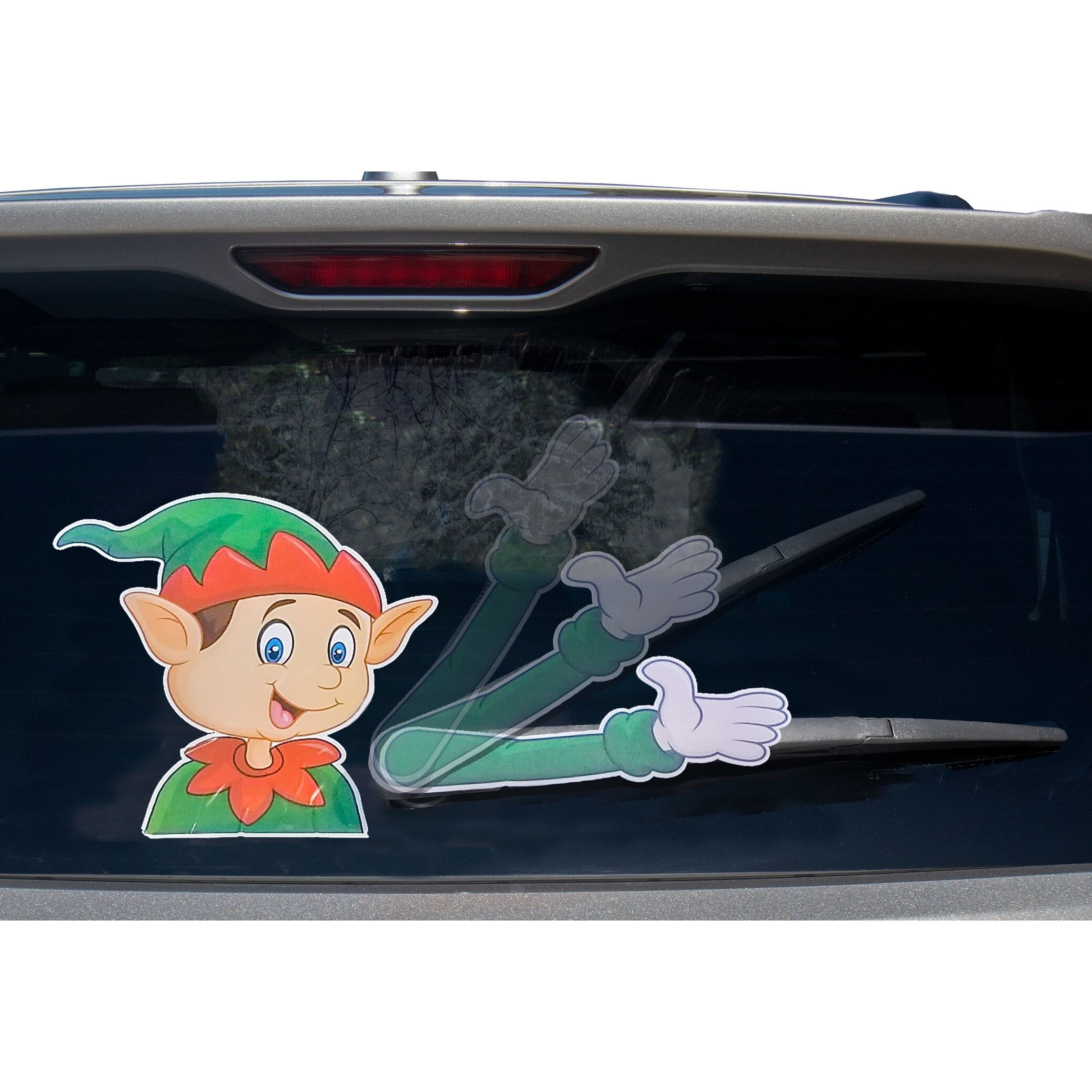 Rear Vehicle Car Window Moving Animated Wiper Blade Tag Decal Windshield Decal
