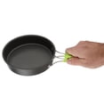 thumbnail image 3 of WEUVEB 10Pcs 1 to 2 Person Outdoor Cookware Set Black Aluminum Pot Pan and Bowl, 3 of 7