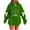 Green, variant on Makaor Womens Zip Hoodie Christmas Plus Size Tunic Sweatshirt Long Sleeve Pullover Graphic with Bow Oversized Tops