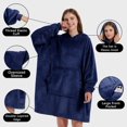thumbnail image 2 of Marina Decoration Wearable Hoodie Sweatshirt with Sleeves and Giant Pocket Oversized Plush Cozy Hooded Blanket for Adults, 2 of 9