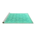 thumbnail image 2 of Ahgly Company Machine Washable Indoor Rectangle Abstract Turquoise Blue Modern Area Rugs, 4' x 6', 2 of 4