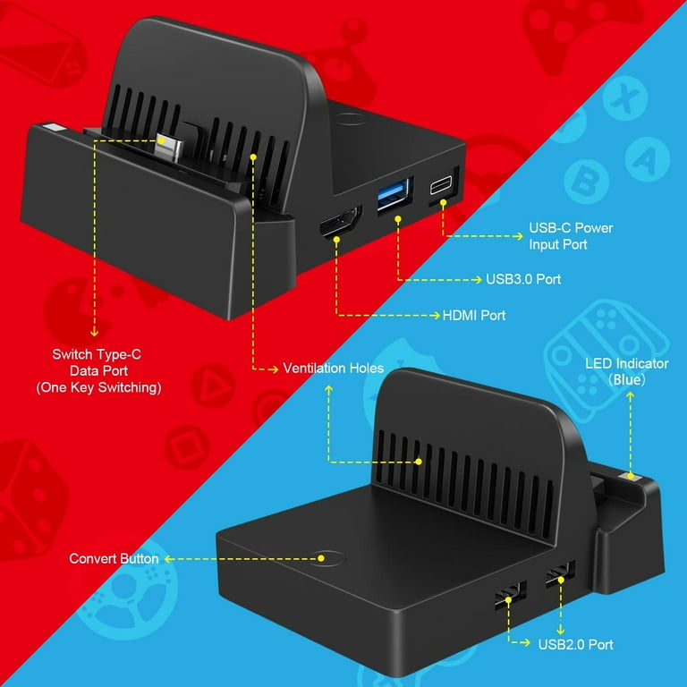 Sprede liv gele Docking Station for Nintendo Switch/Switch OLED, Charging Dock 4K HDMI TV Adapter Charger Set Replacement Compatible with Official Nintendo Switch Dock (No Charging Cable) - Walmart.com Sprede liv gele Docking Station for Nintendo Switch/Switch OLED, Charging Dock 4K HDMI TV Adapter Charger Set Replacement Compatible with Official Nintendo Switch Dock (No Charging Cable) - Walmart.com