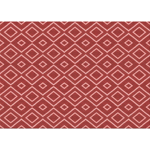 Ahgly Company Machine Washable Indoor Rectangle Transitional Red Area Rugs, 8' x 10'