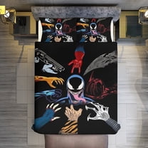 Sheet Queen Size,Spider-Man Venom Enemies Bed Sheets for Kids Boys Girls,Bedding Set,3 Pieces,1 Soft Breathable Sheet and 2 Pillowcases,86"x70"