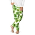 thumbnail image 2 of Susaid Green Kiwi Print Soft Teen Sleep Pants, Long Pajama Bottoms with Two Pockets and Elastic Waist, Designed for Ages 5-16-Small, 2 of 6