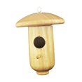 thumbnail image 3 of Casa para colibrí, pajarera, adorno colgante, nido de pájaro de madera, anidación de setas para porche, decoración de jardín, balcón al aire libre, 3 of 8