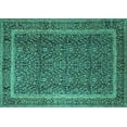 thumbnail image 1 of Ahgly Company Indoor Rectangle Persian Turquoise Blue Traditional Area Rugs, 7' x 10', 1 of 4
