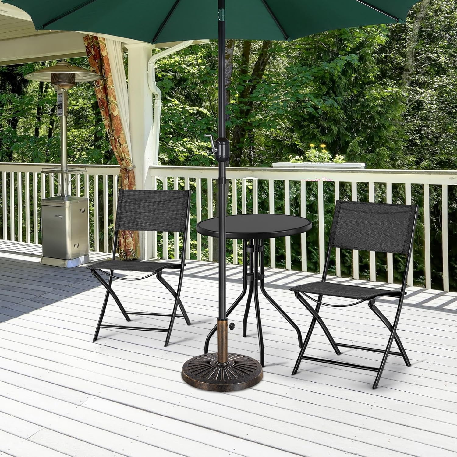 GMNIU 26.5lbs Umbrella Base Heavy Duty Market Umbrella Stand Round Outdoor Stand for Patio & Garden