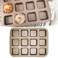 thumbnail image 4 of Molde para brownie, muffins de para molle cuadrado de acero al carbono de 12 cavidades con divisores, 4 of 7