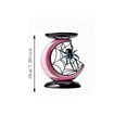 thumbnail image 3 of Halloween Moon Spider Candle Holder, 7" Resin Gothic Tabletop Decor, Iridescent Pink Spooky Ornament for Mantel Shelf Party Home, 3 of 7