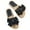 Black, variant on Anuirheih Slip on Sandals Women,Women's Flat Shoes Ladies Beach Sandals Summer Non-Slip Causal Slippers(Black)