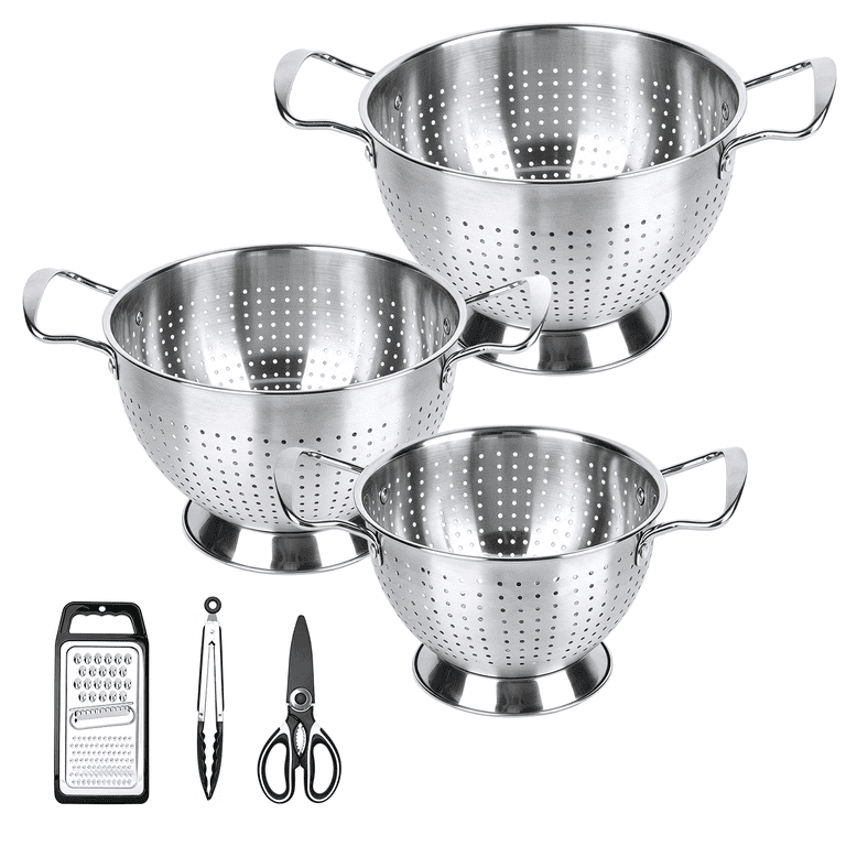 TAIMASI 3-Piece Stainless Steel Colander Set photo 1