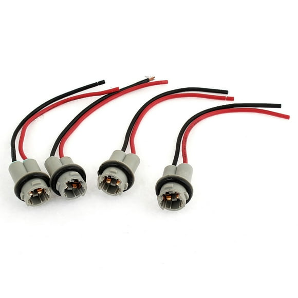 Unique Bargains 4pcs Car Truck T15 Reverse Parking Stop Light Socket Extension 10.5mm Length