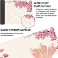 thumbnail image 3 of White Watercolor Design Desk Mat Cherry Blossom Desk Pad,Gaming Mouse Pad with Seamed Edges,Waterproof Large Mouse Pad,Non-Slip Rubber Base Big Gaming Mousepad,31.5x11.8 in Computer Mat Keyboard Pad, 3 of 6