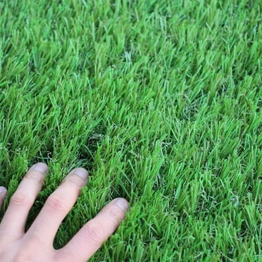 Artificial Grass Turf 9FTX9FT,1,38inch 4 Tone Realistic Synthetic Thick Fake Faux Grass Rug Astroturf Carpet Landscape for Dogs Indoor Outdoor Garden Lawn Mat, with Drainage Holes