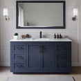 thumbnail image 2 of Wyndham Collection Miranda 66" Wood & Metal Single Bathroom Vanity in Blue/Black, 2 of 7