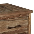 thumbnail image 2 of BenJara 52 Inch Rectangular Coffee Table, 4 Drawers, Farmhouse Brown Wood Frame, 2 of 3