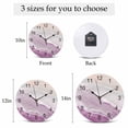 thumbnail image 6 of Wall Clock Pink Ocean Waves Clocks PVC Silent Non-Ticking Battery Operated Decorative Ombre Beach Spray Round Clock for Home Living Room Kitchen Bedroom Office School Wall Decor 14 Inch, 6 of 9