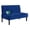 Navy Blue, variant on Mini Comfy Couch Armless Loveseat Sofa with USB Port, Couches for Small Spaces Living Room, Apartment Office Dorm (Navy Blue)