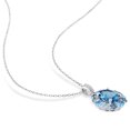 thumbnail image 3 of Everly Women's 5 1/3ct TGW Multi-Gemstone Sterling Silver Floral Pendant with Chain, 3 of 8