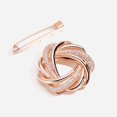 thumbnail image 3 of Litie Women Shining Rhinestones Inlaid Scarf Ring Clip,Round Ring Wrap Holder Clothes Corner Knotted Button Brooch for Clothing Neckerchief Accessories, 3 of 7