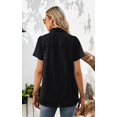 thumbnail image 5 of Hauts pour Femmes Décontractés à Pois Suisses Manches Courtes à Volants Chemise Tunique Ample, 5 of 5