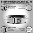 thumbnail image 3 of Self-Locking Weight Lifting Belt - Premium Weightlifting Belt for Serious Functional Fitness, Weight Lifting, and Olympic Lifting Athletes - Lifting Belt for Men and Women, 3 of 8