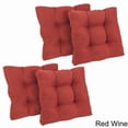 thumbnail image 6 of 19-inch Squared Microsuede Tufted Dining Chair Cushion (Set of Four) - Hunter Green, 6 of 7