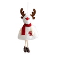 thumbnail image 2 of Adornos de muñecas navideñas, decoraciones colgantes para árboles de Navidad, muñecas de felpa hechas a mano para suministros para fiestas navideñas, Alce Macarena Manualidades colgantes de Papá Noel, 2 of 8