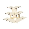 thumbnail image 5 of QSTDGVPW 3 Tier Corner Tiered Display Stand 3 Step Corner Display Rack for Tradeshows Arc wood color, 5 of 9