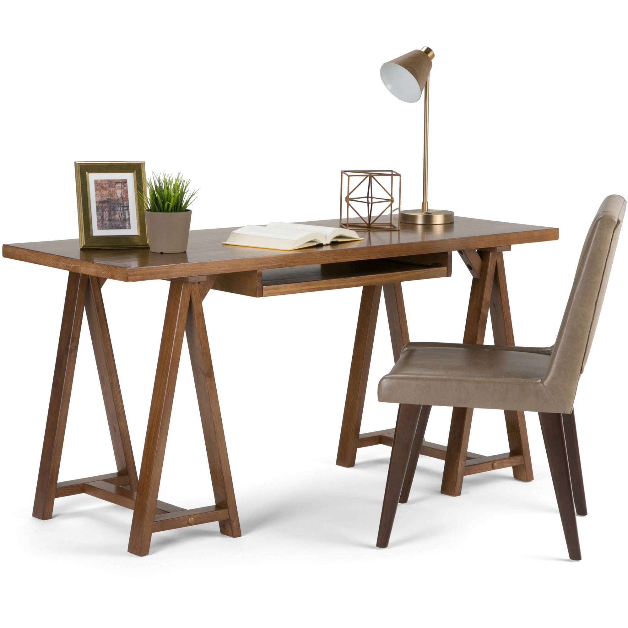 Simpli Home Sawhorse Desk Walmart Com