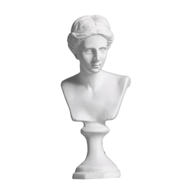 Dollhouse Miniature Resin Statue Venus David Bust  Sculpture White LL 