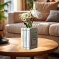 thumbnail image 4 of HongHeng Decorative Book Vase for Flowers, White Ceramic Vases for Modern Home Decor, Cute Bookish Planter Pot for Bookshelf/Dining Table/office Desk, Unique Vase for Book Lovers, 4 of 6