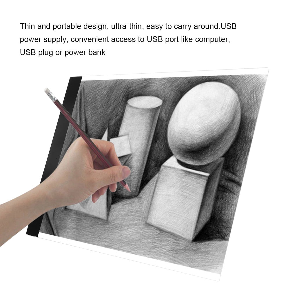 Ergonomically Designed Stand For Optimal Viewing, Ultra-Thin Design Rechargeable A4 Led Light Pad, Lightweight Acrylic Surface With Adjustable Brightness For Fabric Design And