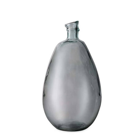 Recycled Glass Balloon Vase Smokey Blue, Tall