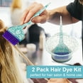 thumbnail image 2 of 2 Pack Hair Dye Kit Hair Coloring Brush & Bowl Set Mixing Bowl Tint Bowl Brush Mixer Hair Tint Dyeing Coloring Applicator DIY Hair Dye Tools for Home & Salon Use, 2 of 7