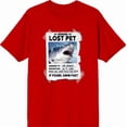 thumbnail image 3 of Reward Lost Pet Poster Adult Red Crew Neck Short Sleeve Tee-Small, 3 of 4