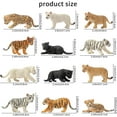 thumbnail image 3 of Toymany 12 Safari Animal Figurines, High Emulational Baby Plastic Zoo Animals, Lions Tigers Leopards Figure Toy Set, Easter Eggs Cake Toppers Christmas Birthday Gift for Kids Toddlers, 3 of 9