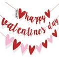thumbnail image 4 of Glitter Red Valentines Banner Happy Valentine's Day, Red Pink Heart Wall Hanging Decoration, Valentines Letters Banner Sign, Wedding Anniversary Mantel Decoration Garland Flags Party Favor, 4 of 4