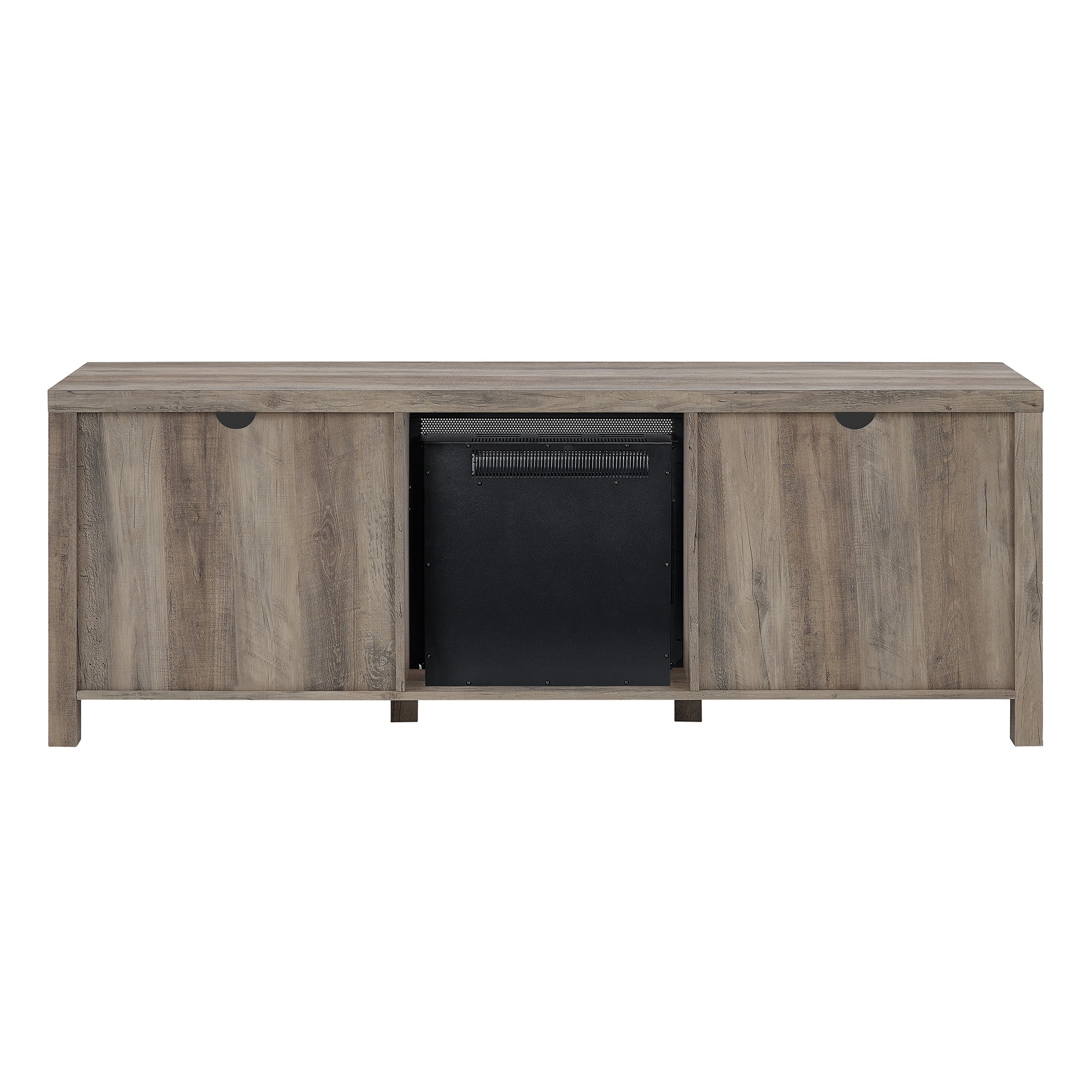 Walker Edison Farmhouse Fireplace TV Stand for TVs up to 80", Grey Wash