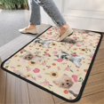 thumbnail image 4 of Yorkie with Pioneer Flower Door Rugs,Washable Non Slip Door Mats Indoor,Decorative Door Mats,Entry Mat Indoor for Entrance,Bedroom,Kitchen,Bathroom,30"x17", 4 of 6