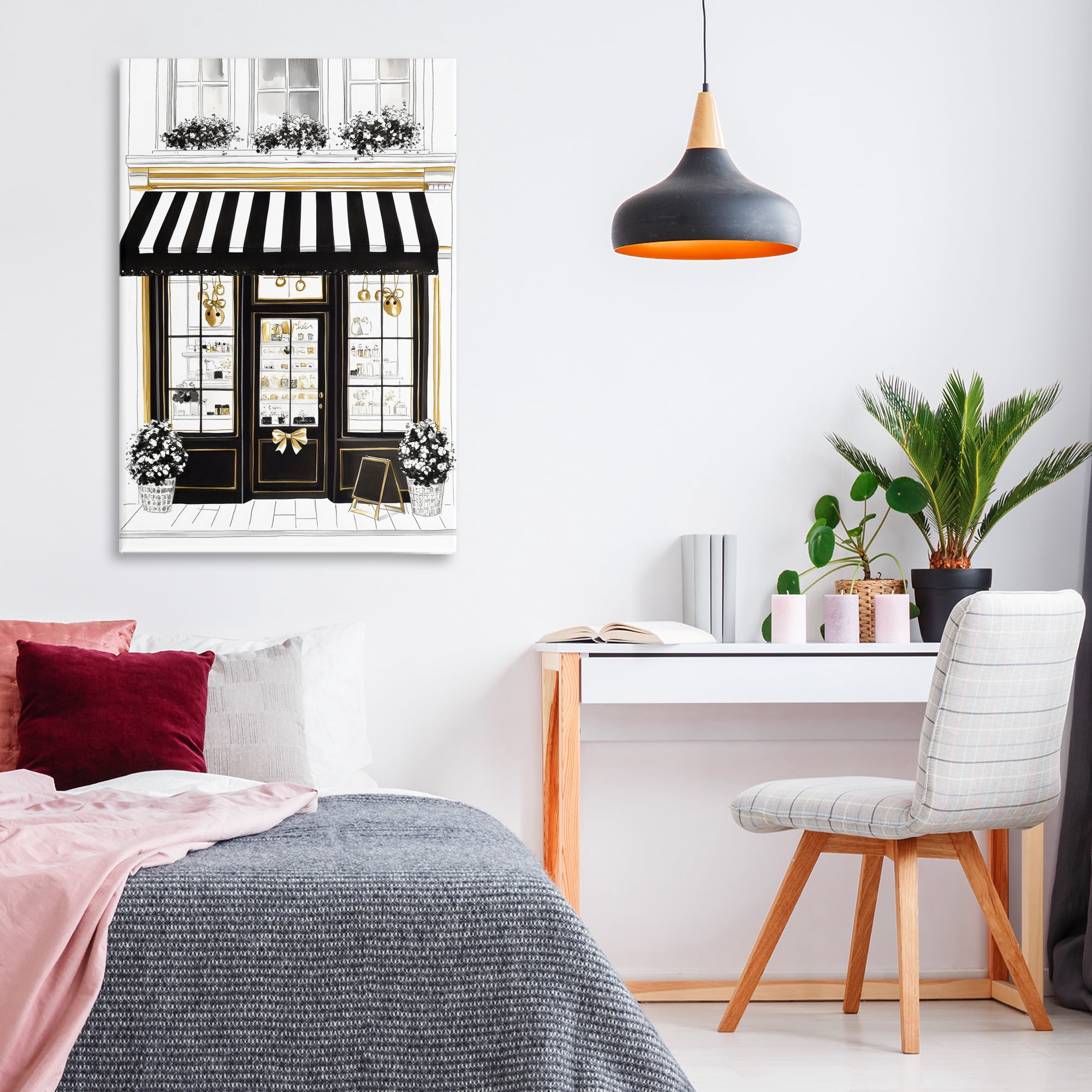 Stupell Industries Paris Storefront Window Display Canvas Wall Art, design by Petal Prints Design