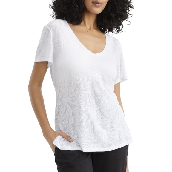 Body Up Womens Activewear Everywhere Burnout T-Shirt Style-AW30280