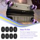 thumbnail image 5 of Qarigey 8 pack/lote funda protectora de silicona para ruedas de equipaje fácil de limpiar y reducir el ruido Envolturas para manijas de equipaje negro, 5 of 6