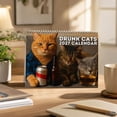 thumbnail image 3 of 2027 Drunk Cats Funny Monthly Wall Calendar, 12‑Month Humorous Themed Planner, Desk & Hanging Paper Calendar, Home Office Decor Gift for Cat Lovers, 3 of 9