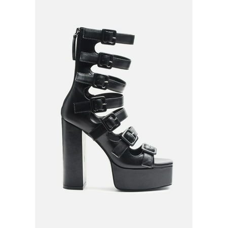 

Sarouchi Caged Gladiator Platform Sandals