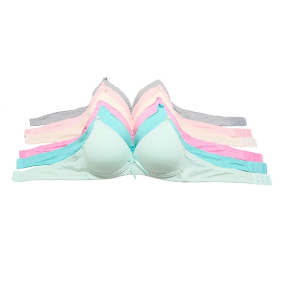 Angelina Wire-Free A-Cup Bra with Convertible Straps (6-Pack)