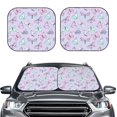 thumbnail image 2 of Fotbe Purple Butterfly Juego de 2 Piezas de Parasoles para Parabrisas | Bloqueador Solar para Auto | Accesorios Plegables para Protección Solar Interior-Small, 2 of 6