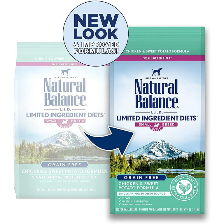  Natural Balance Limited Ingredient Small Breed Adult Grain-Free  Dry Dog Food, Chicken & Sweet Potato Recipe, 12 Pound (Pack of 1) : Pet  Supplies