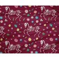 thumbnail image 4 of oneOone Polyester Lycra Maroon Fabric Skull Sewing Material Print Fabric By The Yard 56 Inch Wide, 4 of 4